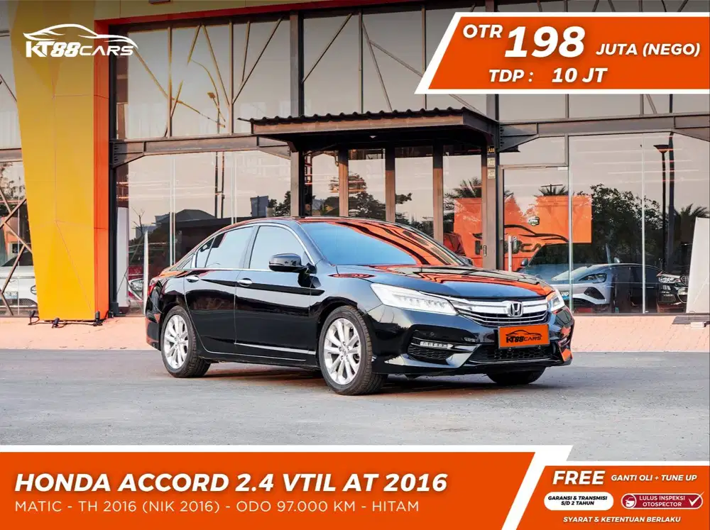 Honda Accord VTIL 2.4 2016 hitam matic
