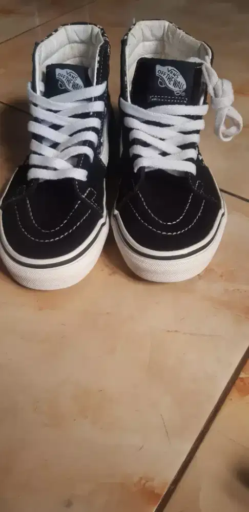 SEPATU ANAK VANS SK8 - Hi_SUEDE_LOGO REPEAT_ORIGINAL