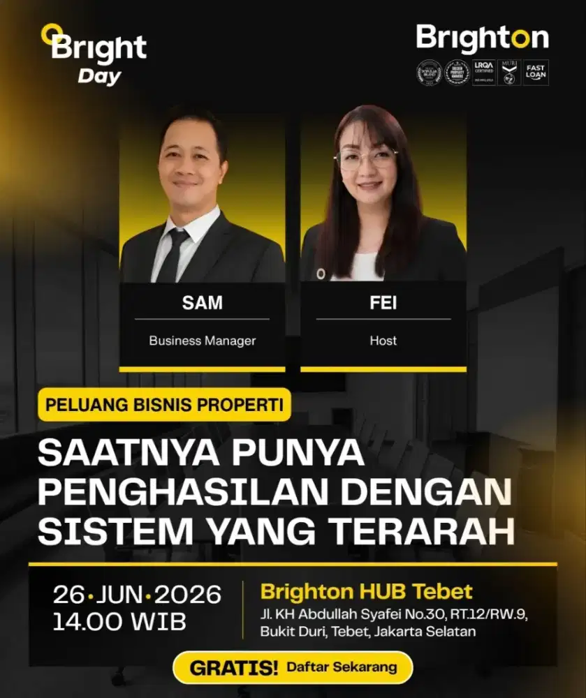 Agen Properti Brighton Hub Tebet