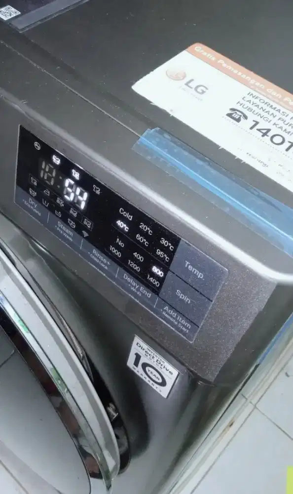 Bu Mesin Cuci Frontloading LG 9/5kg,dryer,bs kering 100%,normal,mulus