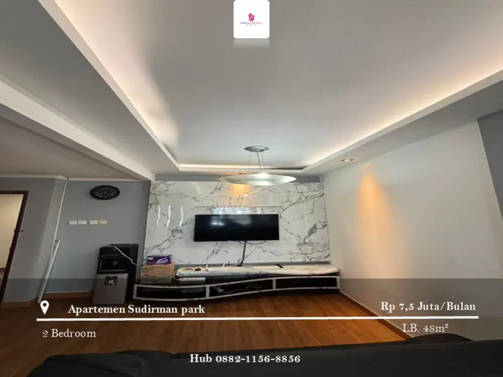 Disewakan Apartement Sudirman Park 2BR Full Furnished Lantai Tinggi