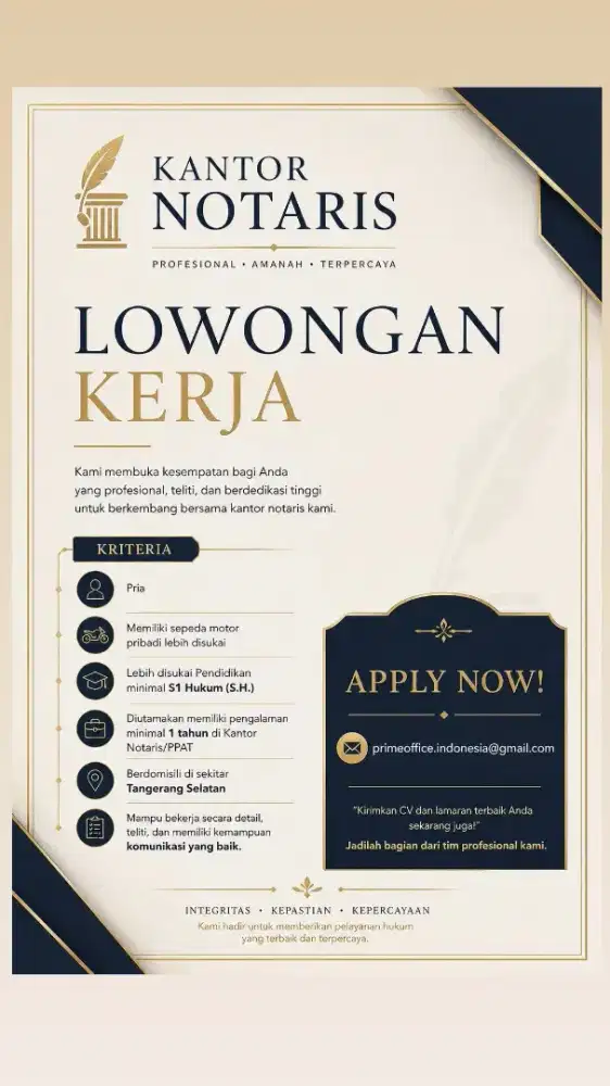Loker Staf Notaris