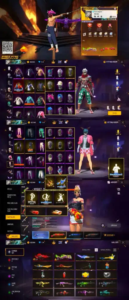 JUAL AKUN FREE FIRE SULTAN AMAN DAN TERPERCAYA