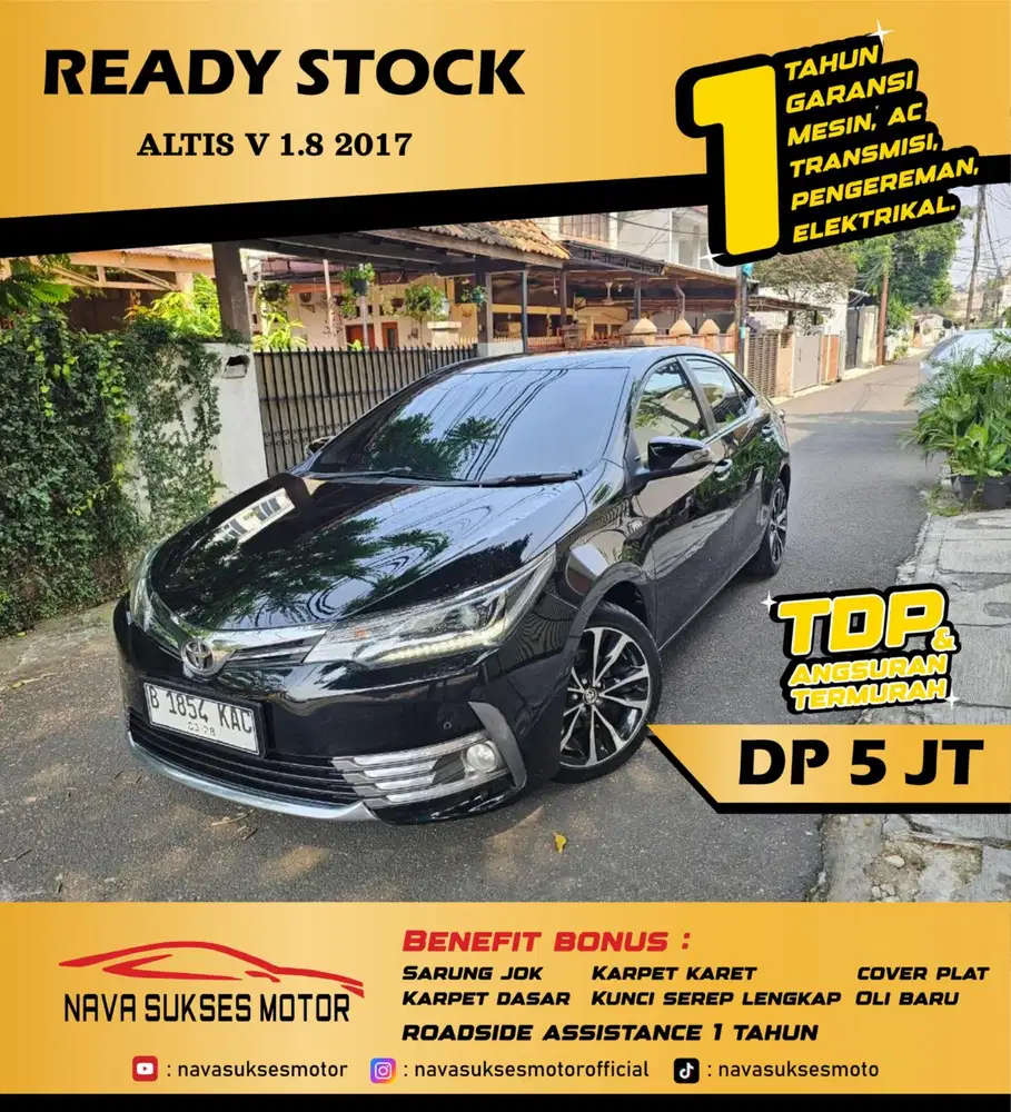 TDP 5 JUTA - ALTIS V 1.8 2017