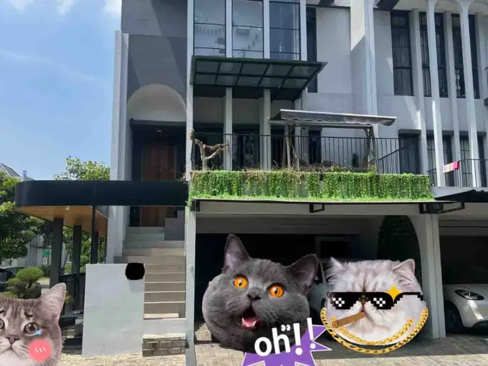 Rumah 3 Lantai 5 Kamar Kolam Renang Siap Huni di Aether