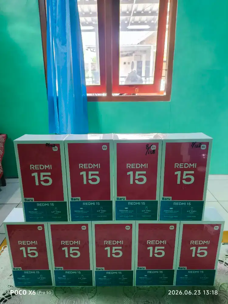 Redmi 15 8/256 8/128 baru dan segel murah