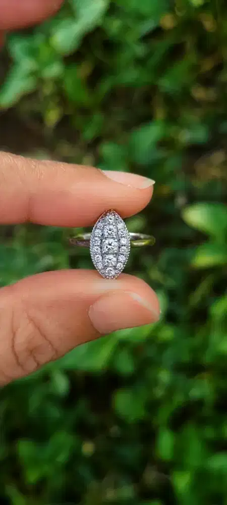 Cincin Emas Berlian 18K Natural Diamond 0,36 Ct  Berat 2,56 Gram