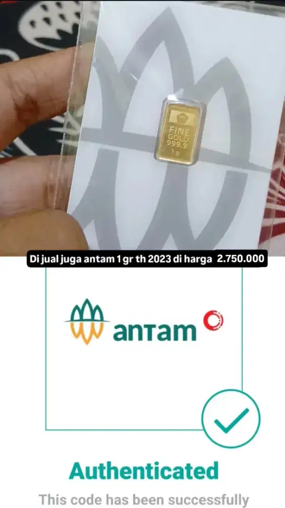 Emas Antam 1 dan 2 gr