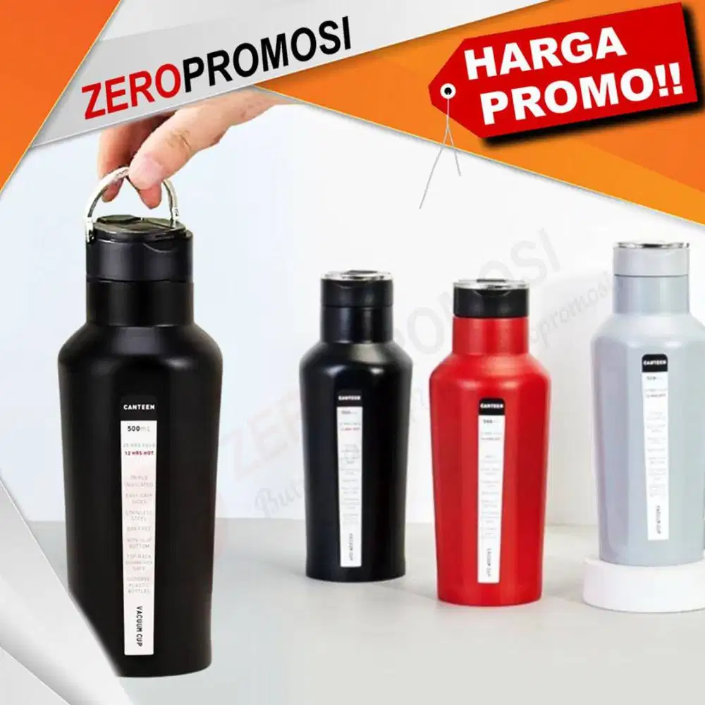 Tumbler Termos Stainless Steel 500ml Sedotan Custom Logo