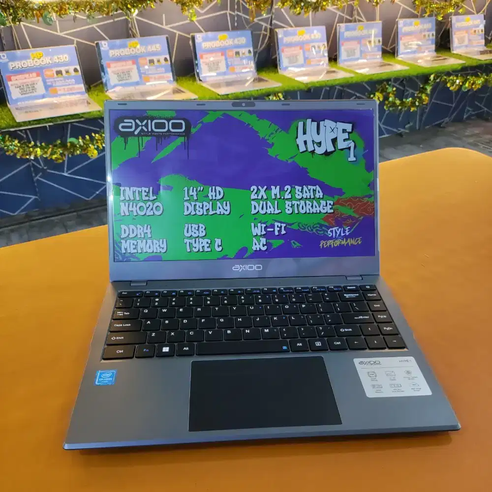 AXIOO HYPE INTEL CELERON RAM 8GB SSD 128GB SIAP PAKAI