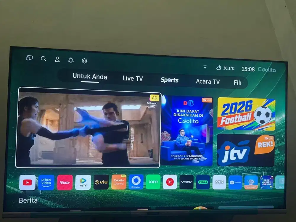 Smart Tv Merk CooCaa 40 inch FHD - Dolby Audio COOCAA 40S3U