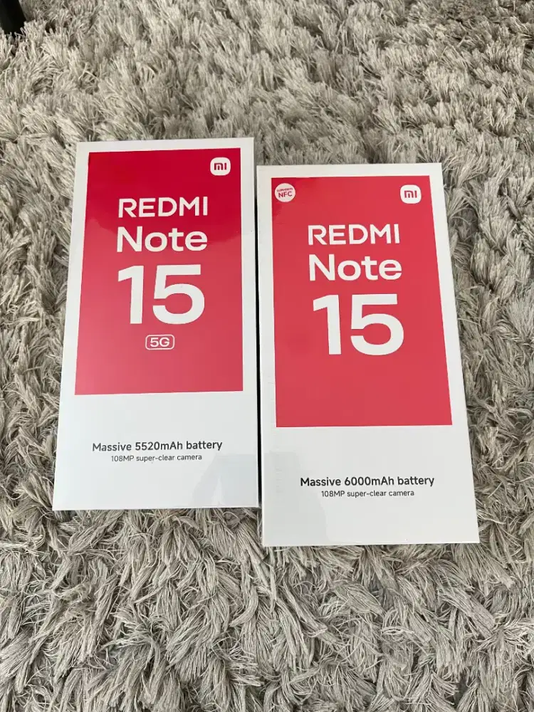 Redmi Note 15 5G 12/512 GB New Segel Garansi Resmi 15 Bulan