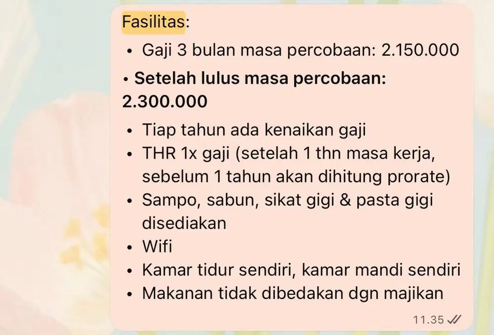 DIBUTUHKAN ART MOMONG MENGINAP