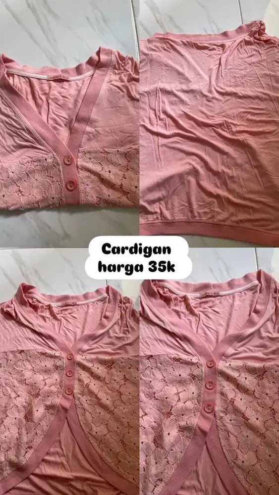 cardigan warna pink