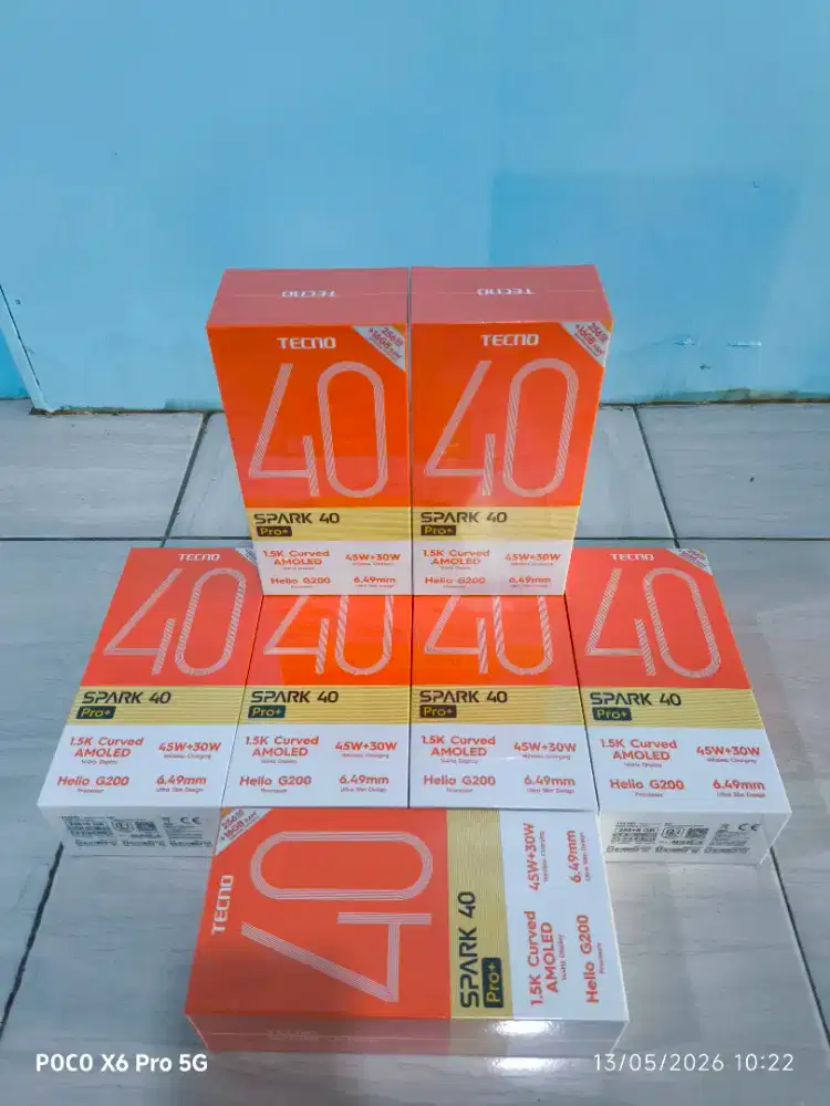 Tecno spark 40 pro plus 8/256 baru dan segel murah