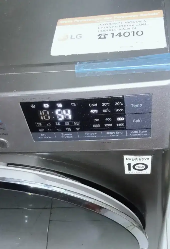Bu Mesin Cuci Frontloading LG 9/5kg sdh dryer,bs kering 100%,normal