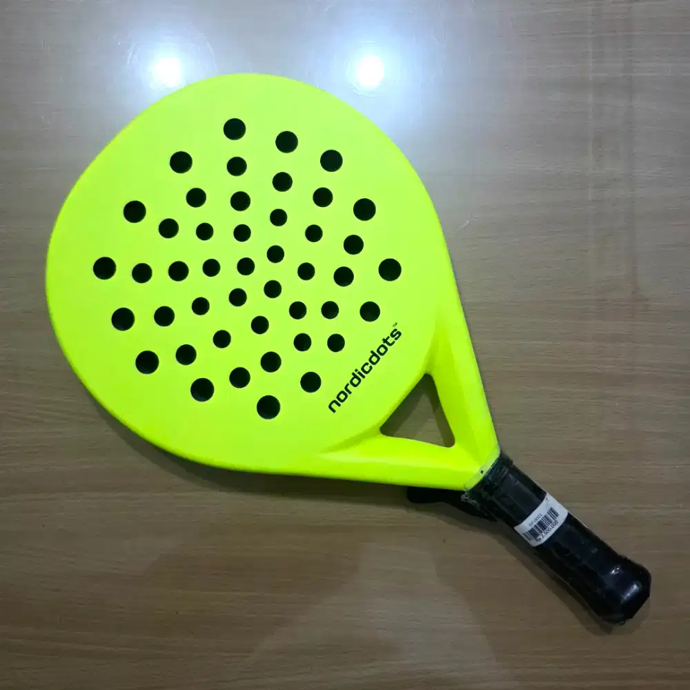 NORDICDOTS Raket Padel Carbon Fiber 3K Versatile 38mm Sunny Lime