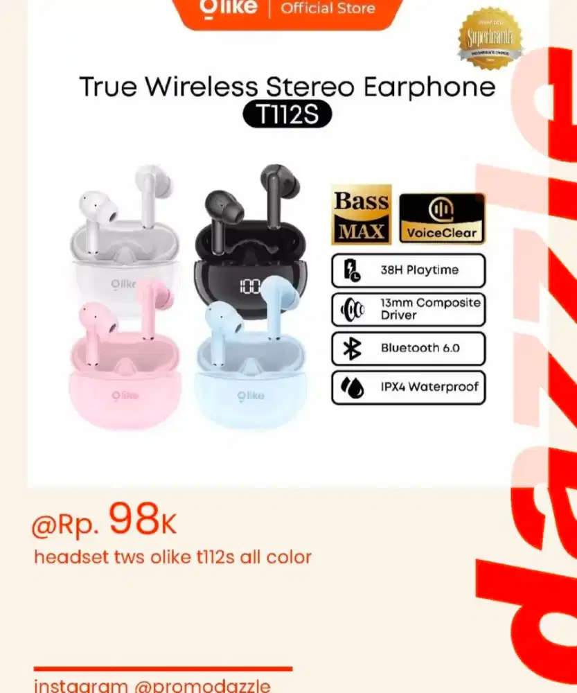 Tws bluetooth Olike T112S