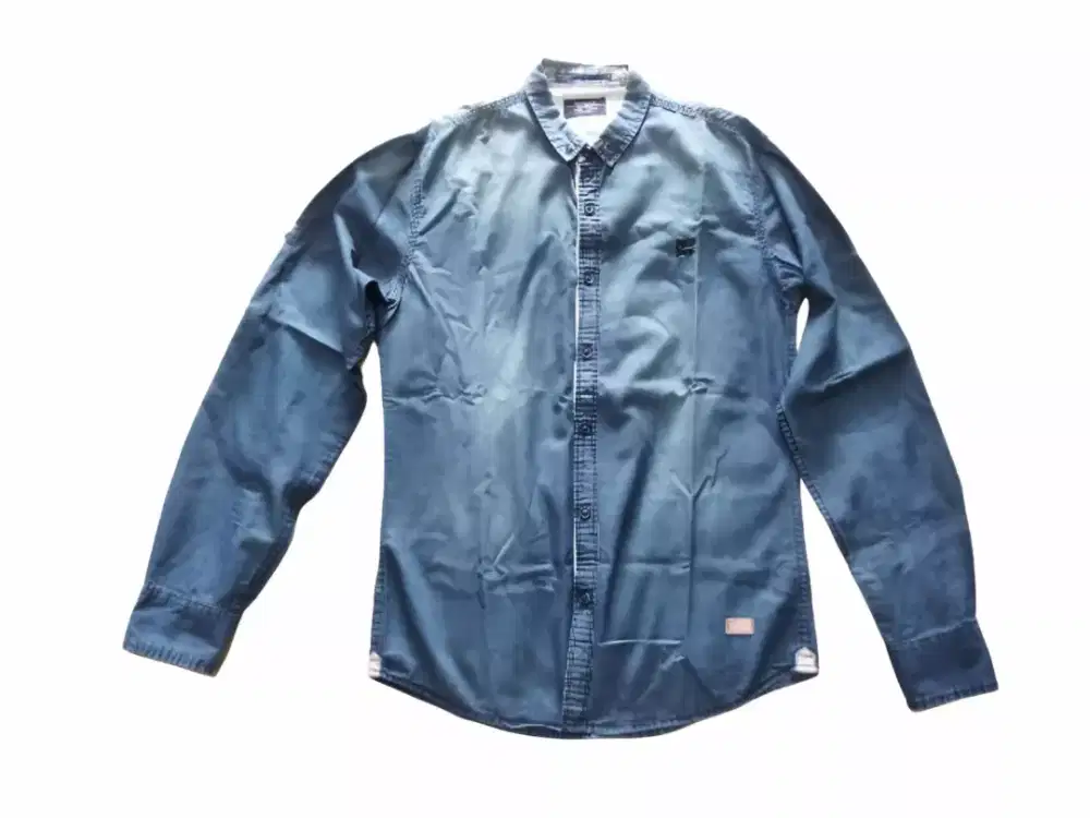 Kemeja Pria Denim Pull & Bear (Original)