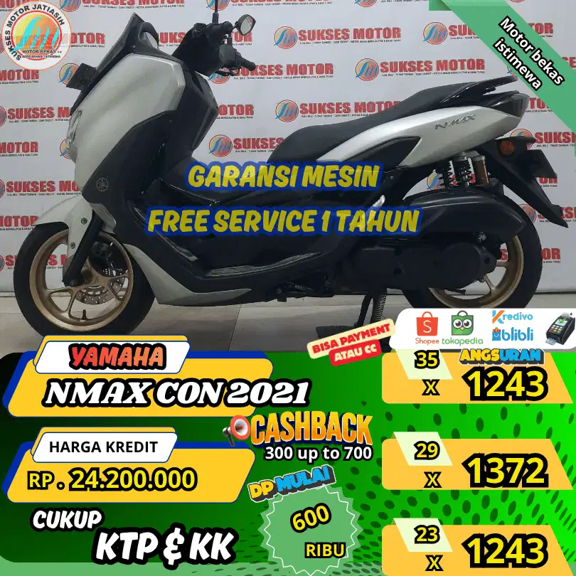 YAMAHA NMAX CON 2021 PROMO PAMERAN SUKSES SYRT KTP & KK(SUKSESMOTOR)