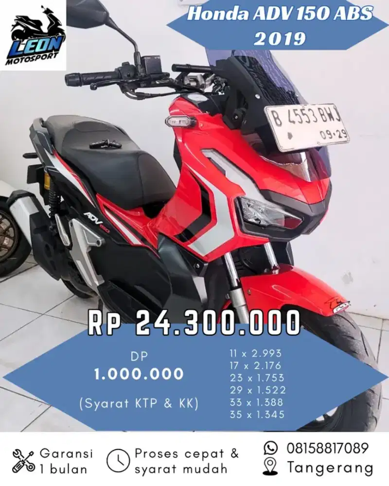 Honda ADV 150 ABS 2019, jual beli motor seken