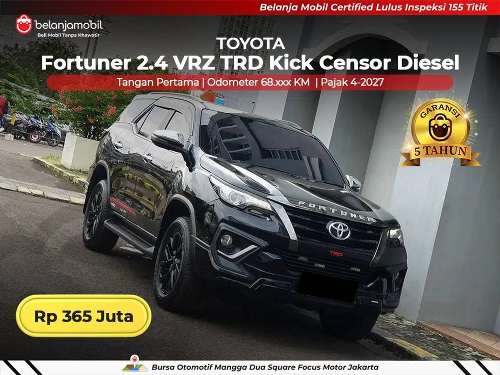 [ GARANSI 5TH ] Toyota Fortuner 2.4 VRZ TRD Kick Censor 2020 2021