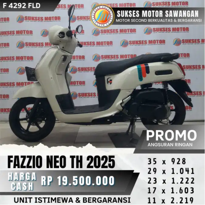 ISTIMEWA YAMAHA FAZZIO NEO TH 2025 UNIT MULUS BISA KREDIT BERGARANSI