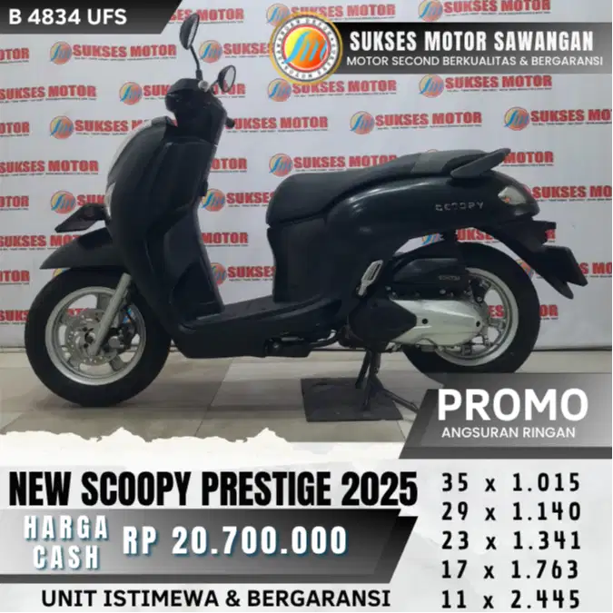MULUS HONDA NEW SCOOPY PRESTIGE TH 2025 KEYLES BISA KREDIT BERGARANSI