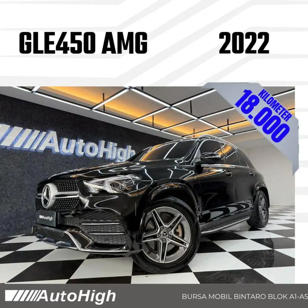 DP10% [Km18.000] GLE450 AMG 2022 Black / GLE 450 Reg 2021 #AUTOHIGH