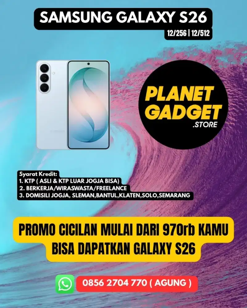 GALAXY S26 | CICILAN 12 BULAN 0% | ADMIN 0% | TENOR S/D 24 BULAN