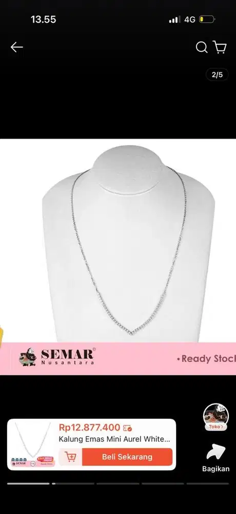 Kalung emas 17 kak jual 1jt 900