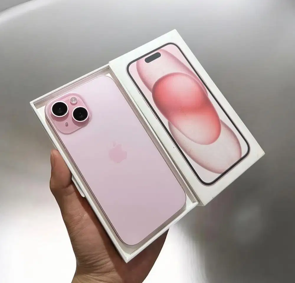 Iphone 15 128 pink (baru) free silicon case
