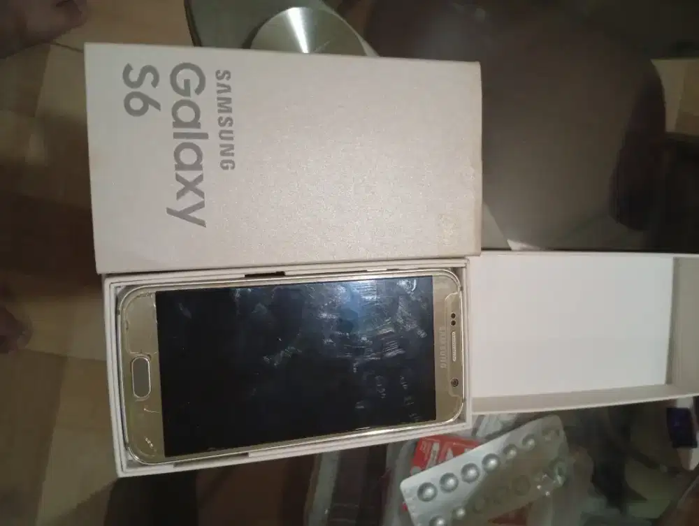 Jual HP SAMSUNG S6 Gold kondisi mati