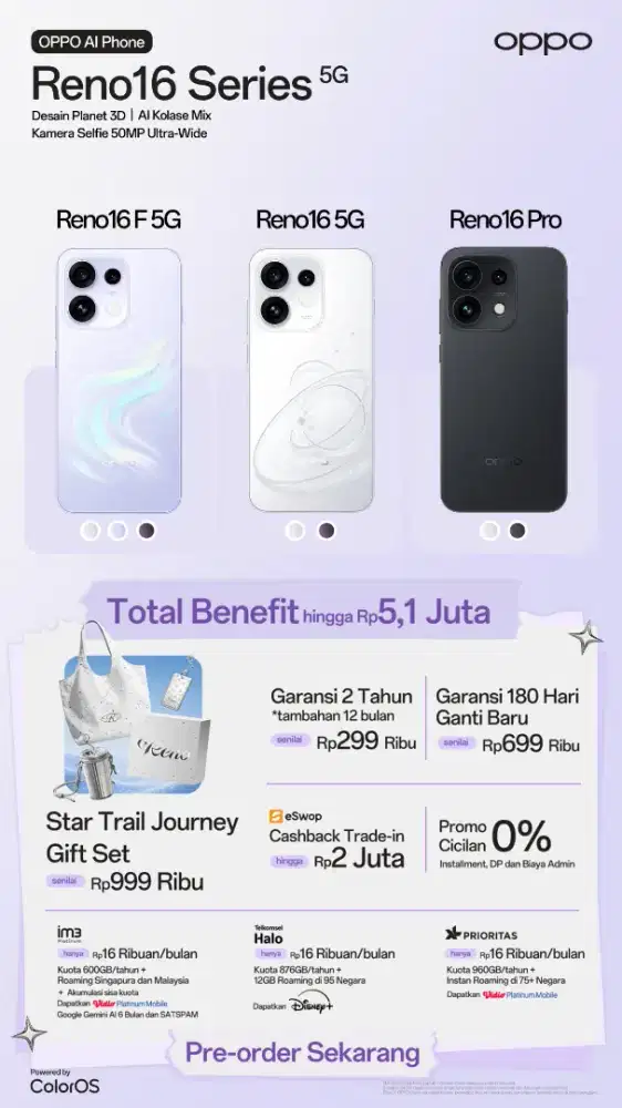 Kredit OPPO Reno16 Tanpa Kredit