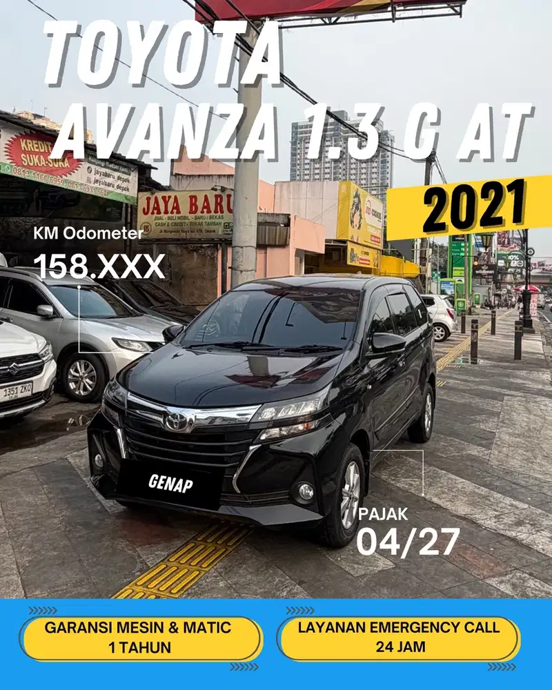 TOYOTA AVANZA 1.3 G AT MATIC 2021 GENAP