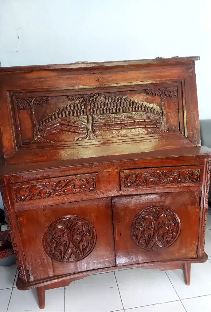 Meja belajar/serbaguna kayu jati