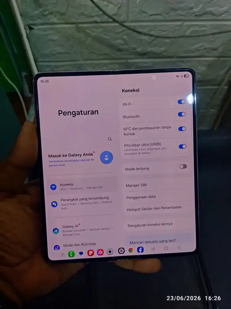 Samsung galaxy fold 4 12gb 256gb beige ex resmi mulus no minus
