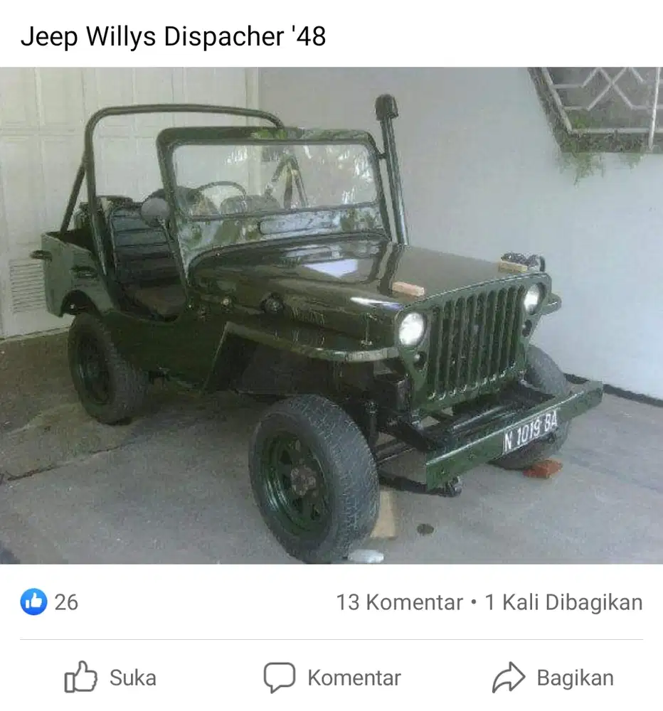 Jeep Willys 1952 Bensin