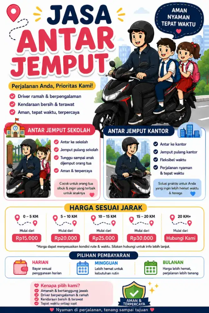 Driver motor pribadi antar jemput