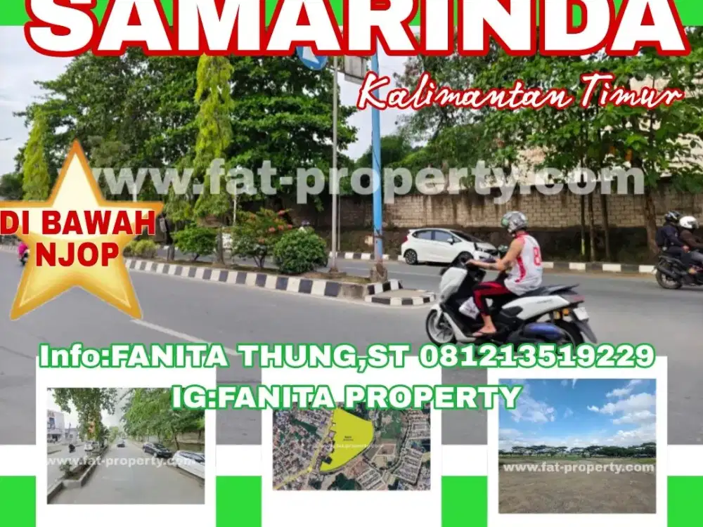SUPER MURAH DI BAWAH NJOP!Dijual lahan komersil di Samarinda,KalTim di Jl DI Panjaitan dan Alaya,luas 7,6Ha,SHGB