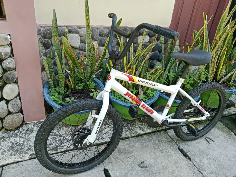 Sepeda bmx warna putih
