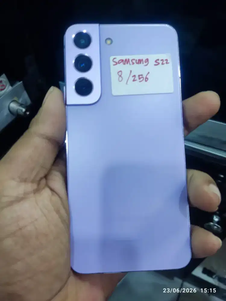 Samsung s22 8gb 256gb purple fisik mulus minus layar garis super tipis