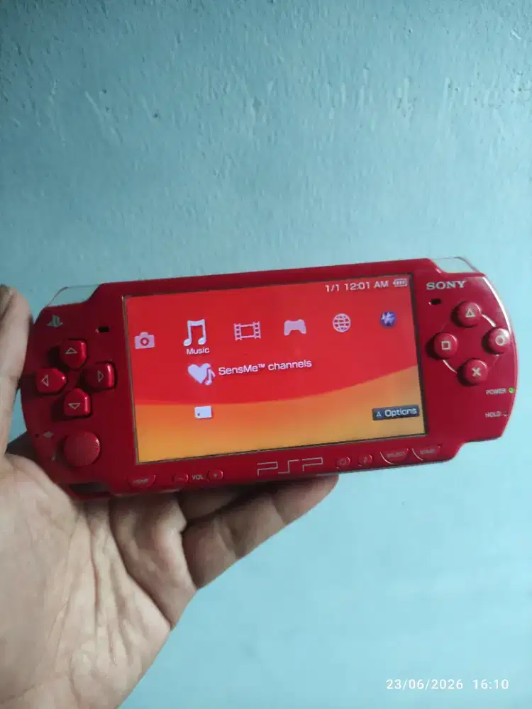 psp sony 2000 red