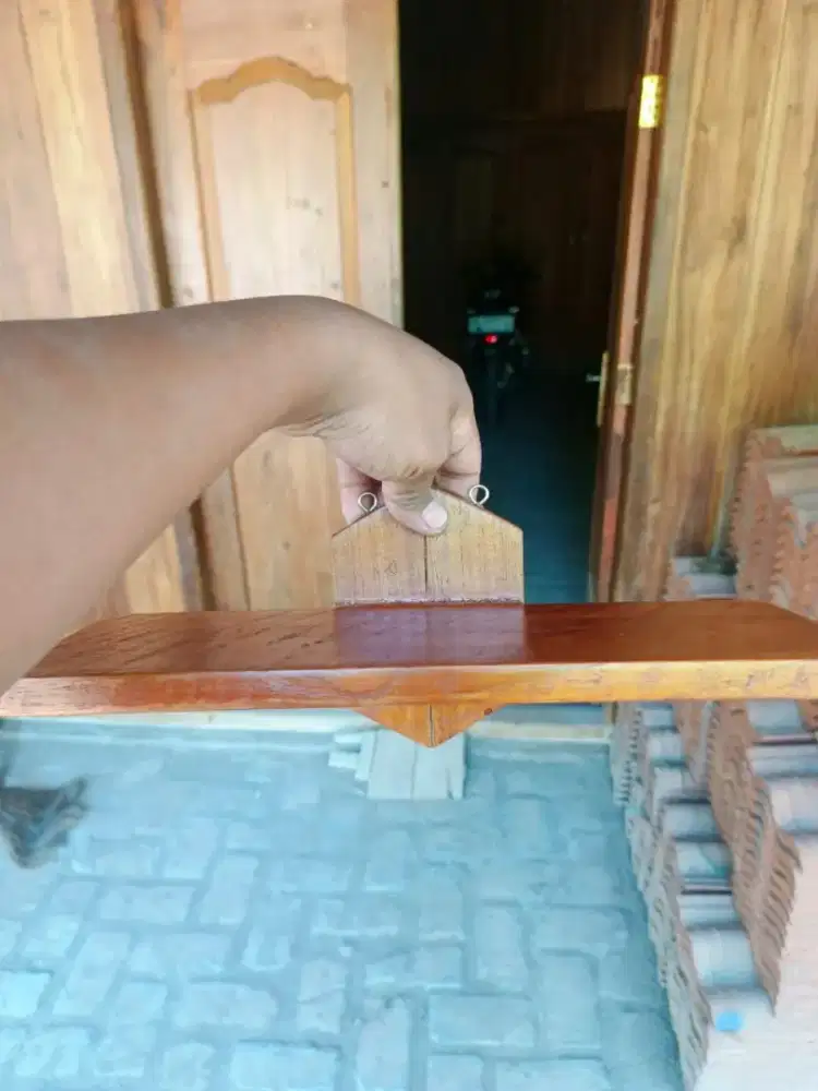 RAK DINDING AMBALAN SERBAGUNA RAK DINDING MINIMALIS RAK KAYU JATI