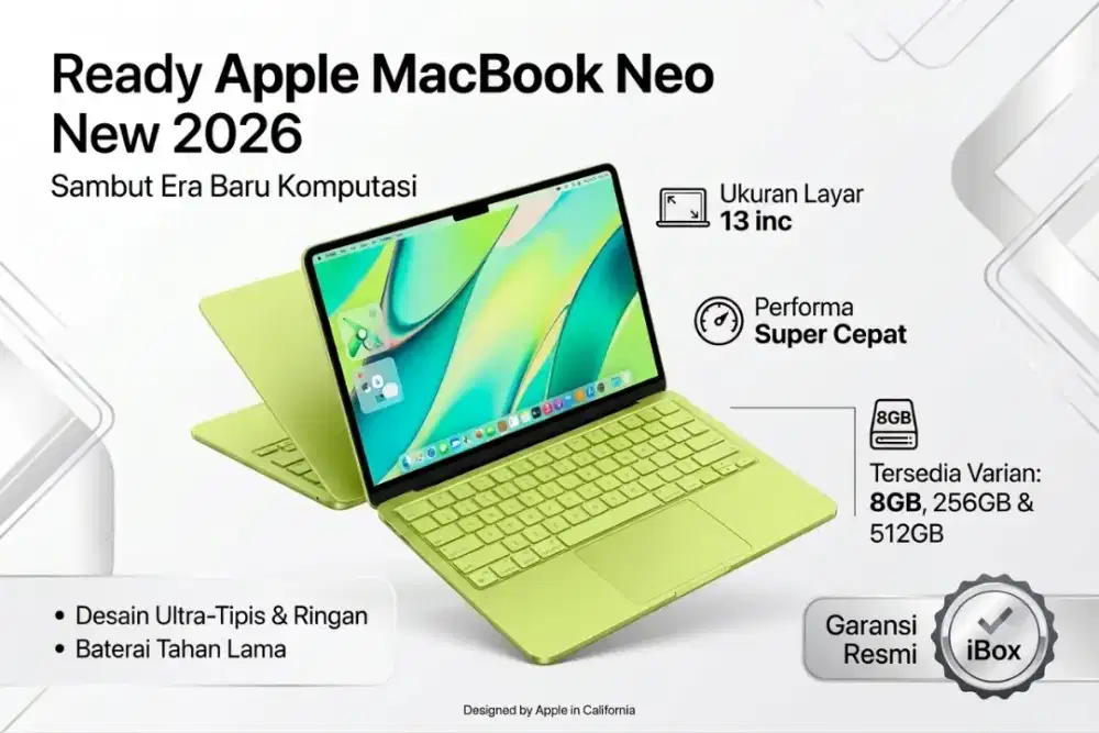 Apple Macbook neo new 2026 256gb garansi resmi