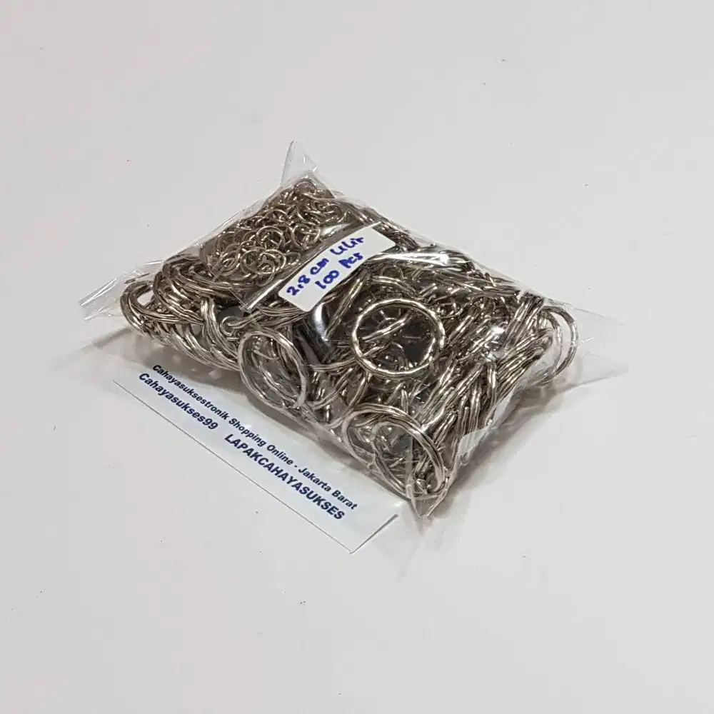 Ring Gantungan Kunci 2,8cm Kembang Ulir Rantai Putar Souvenir Keychain