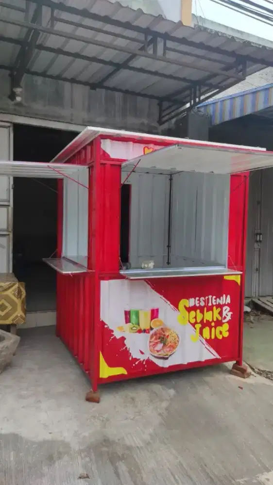 Booth container/stand gerobak jualan.