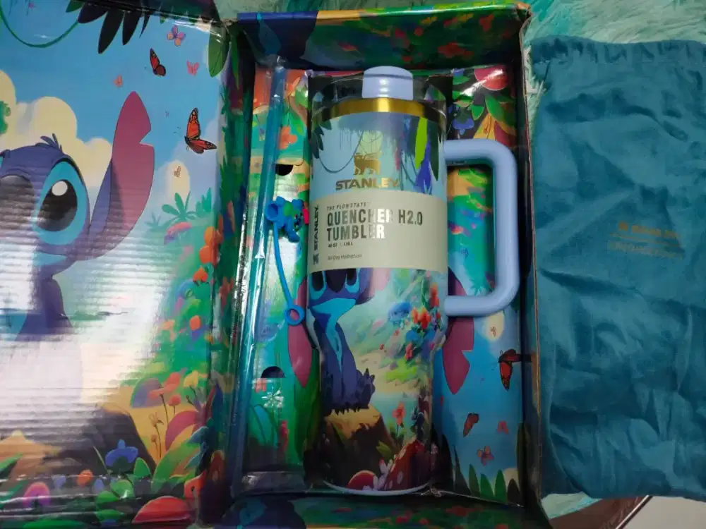 Botol minum anak lucu biru komplit mewah karakter