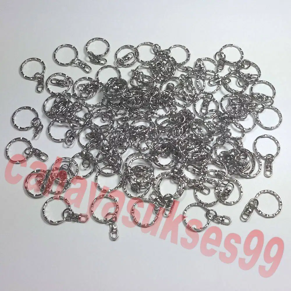 Gantungan Kunci 2cm Kembang Ulir Rantai Putar Souvenir Keychain 100pcs