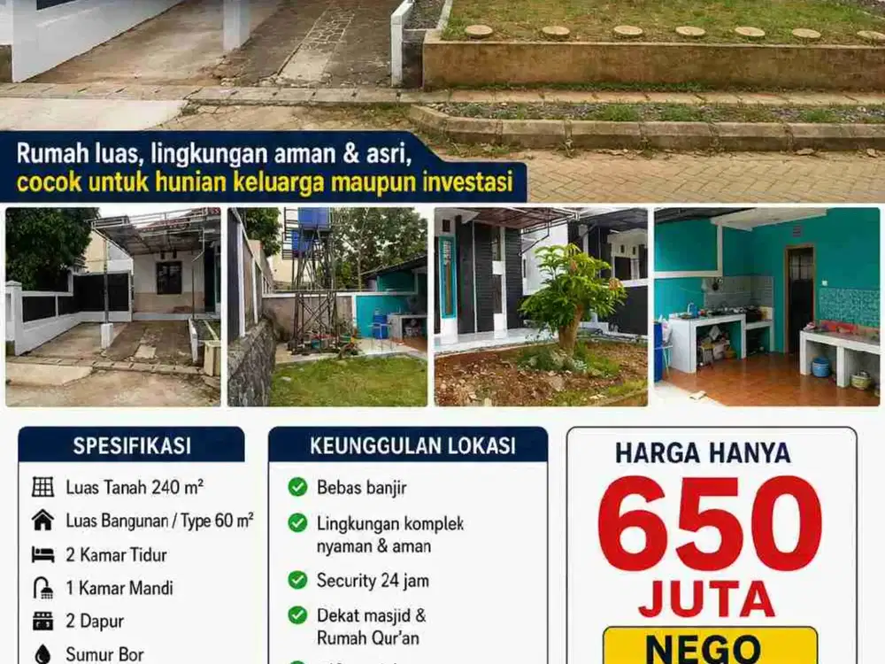 Perumahan Gunung Madu dengan Lokasi Aman dan Nyaman dengan Tanah 240m2